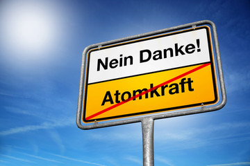 Obraz premium Atomkraft nein Danke!