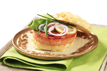 Salmon burger