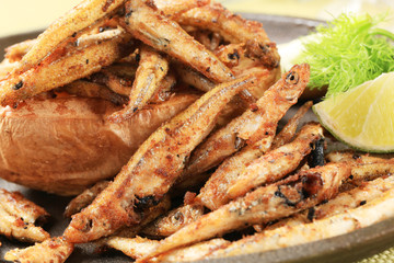 Fried anchovies