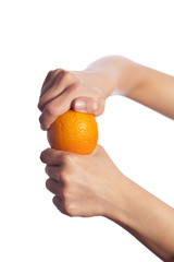 squeezing orange