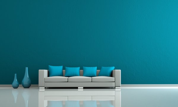 Wohndesign - Sofa t&uuml;rkis