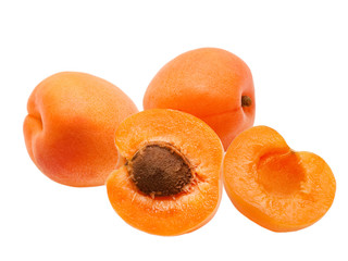 apricot isolated on white background