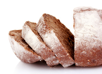 Bread isolated on white