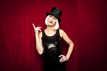 cabaret performer on stage