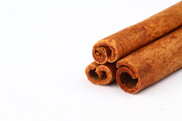 Close up of cinnamon sticks.