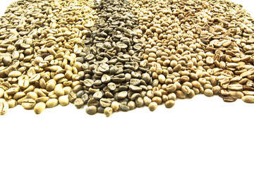 green unroasted coffee beans