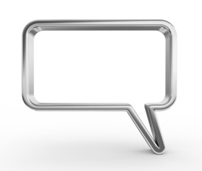 3d blank speech bubble