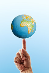 The earth on a finger.