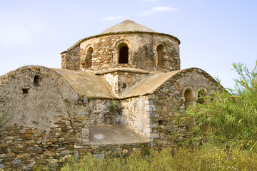 Fototapeta na wymiar grèce; cyclades; naxos : église byzantine aghios mama