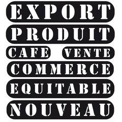 vecteur mots commerce équitable