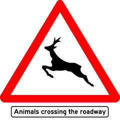 Dear animal crossing warning sign