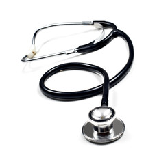 a Doctor's stethoscope on a white background