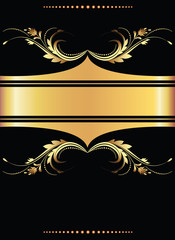 Background with golden ornament