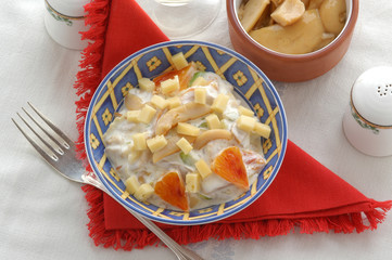 Naranja champiñones y queso