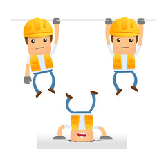 set of funny cartoon builder