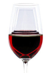 Three Wine Glasses Isolated on White