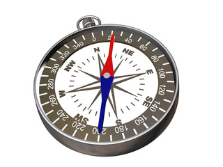 compass on white - clipping path