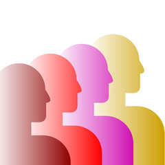 silhouettes of people