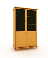 Obraz na płótnie Canvas wooden cabinet isolated over white background