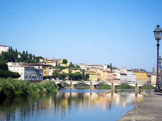 Fototapeta na wymiar Ponte alle Grazie bridge in Florence