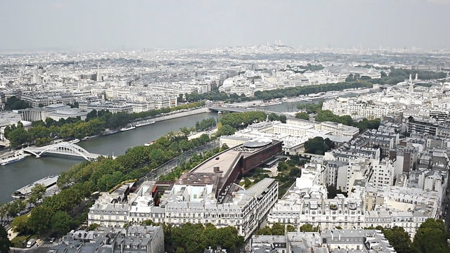 View of Paris from the Eiffel tower. Paris, France, Europe
