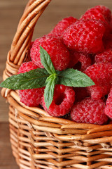 Fresh raspberries.