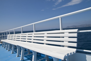 Bench in a boat