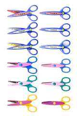 Colorful zigzag scissors