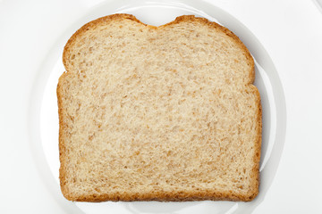 A slice of whole wheat bread