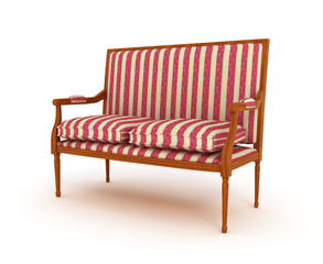 wooden chair isolated over white