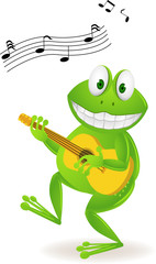 Frog with guitar
