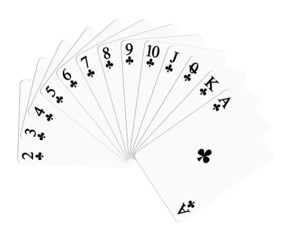 Obraz premium Playing cards – clubs