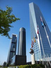 Naklejka premium Cuatro Torres Business Area in Madrid