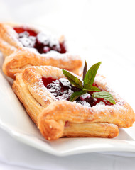 Cherry puff pastry