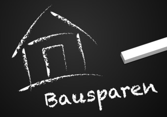 Schultafel Bausparen Kreide