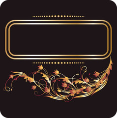 Background with golden ornament