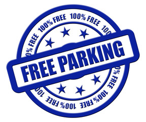 Sternen Stempel blau rel rt FREE PARKING