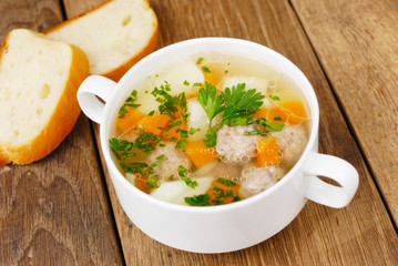 Meatballs soup