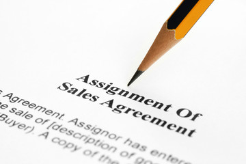 Assignment of sales agreement