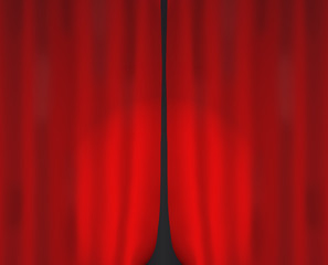 closed curtain