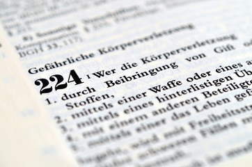 Fototapeta premium Gefährliche Körperverletzung im Strafgesetzbuch