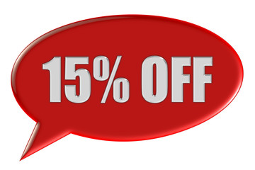 Sprechblase rot 15% OFF