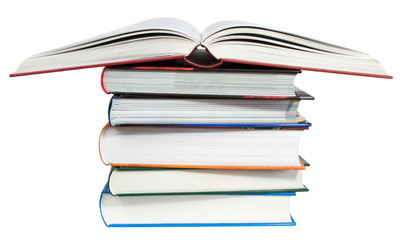 Books isolated on white