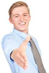 glücklicher handschlag