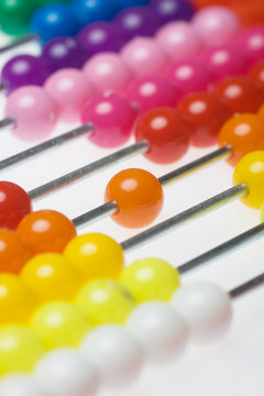 Colorful abacus beads