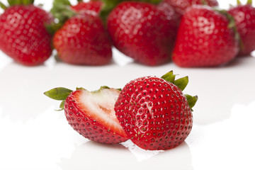 Fresh red strawberries