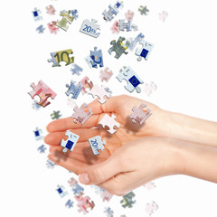 picture of puzzle for a banknote