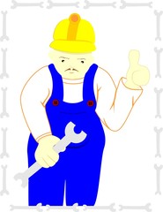 Repairmen with wrench