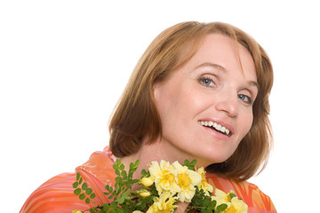 Fototapeta premium Beautiful mature woman smiling