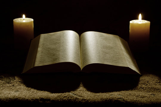 Bible with Candles